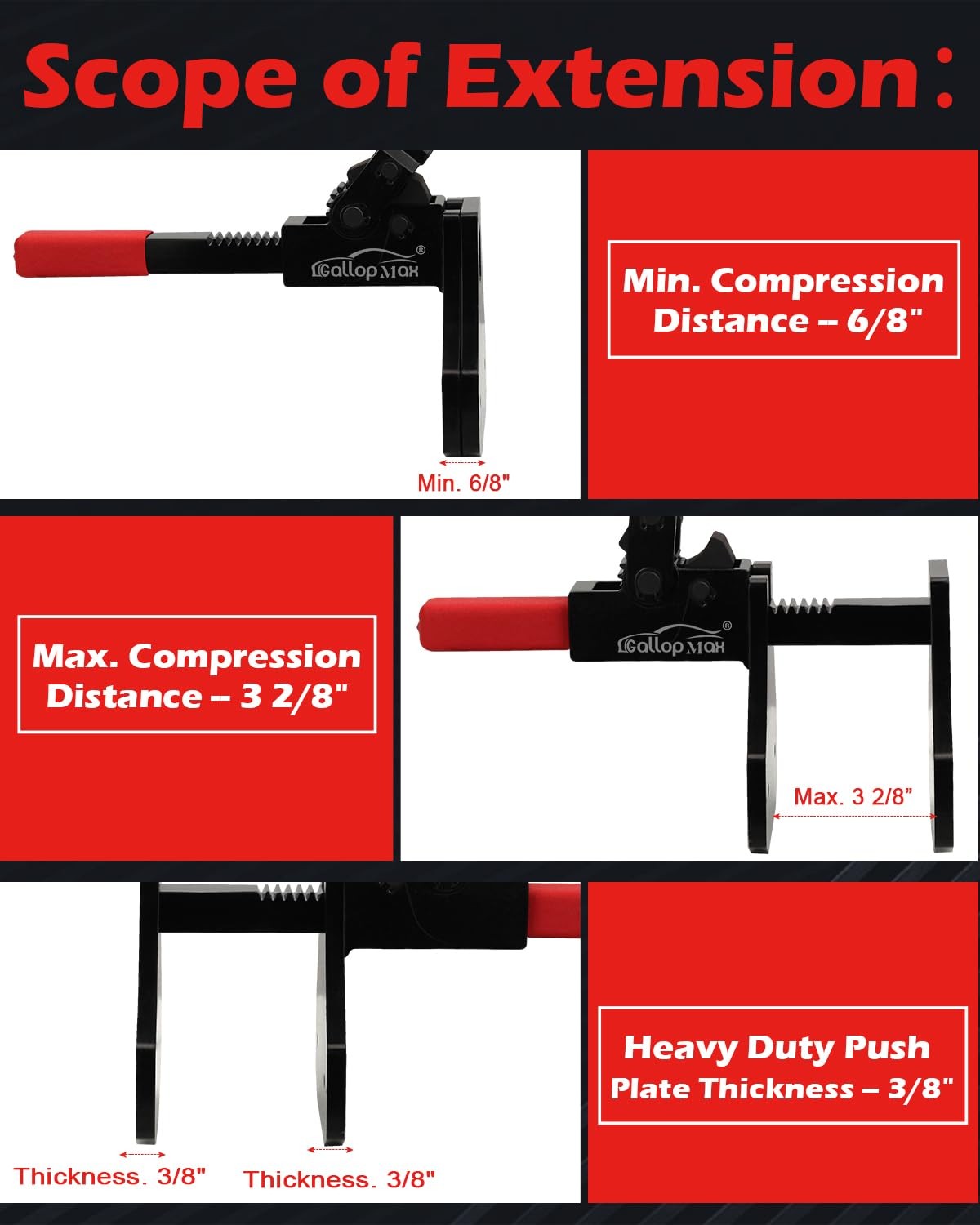 GallopMax Brake Caliper Compression Tool Multi Piston Pad Spreader...