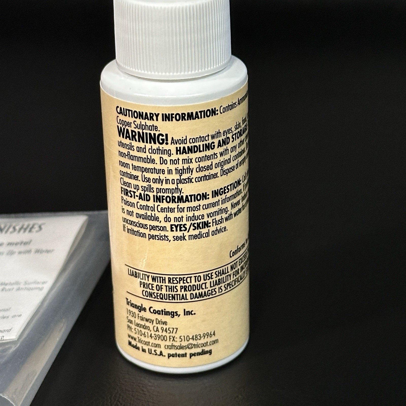 Triangle Coatings Sophisticated Finishes Rust Antiquing Solution 2 FL OZ Bottle