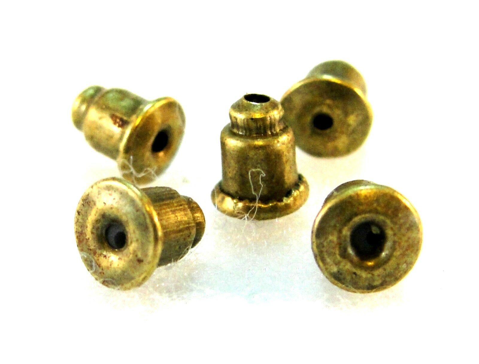 100Pcs. EARRING BACKS Antique Bronze Acorn Brass Earnuts Tibetan Stoppers EB08