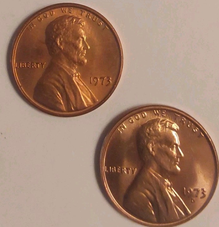 1973 P D Lincoln Memorial Cent BU 2 Coin Set Brilliant Uncirculated Free Post