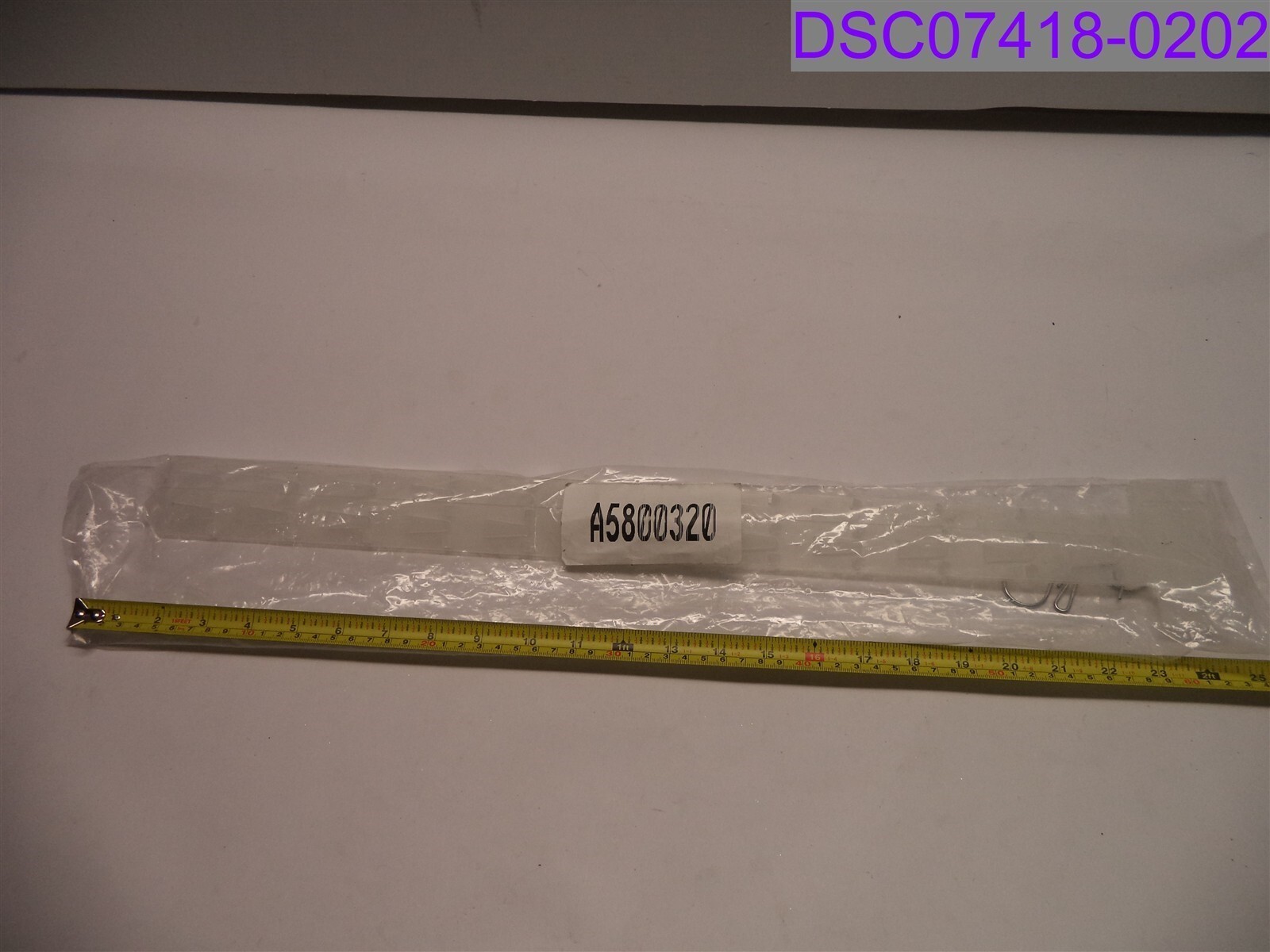 Qty = 1 Pack of 5: Clip Strip Merchandiser 2' Length Clear Plastic 12 Hooks