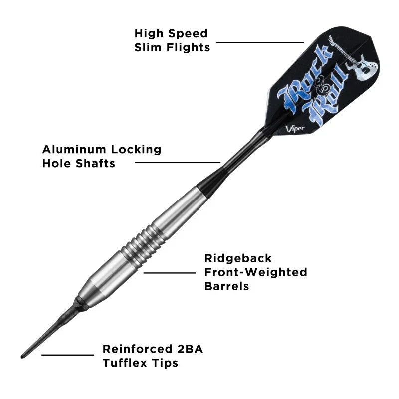 Viper Underground Soft Tip Darts Rock & Roll, 18 Grams