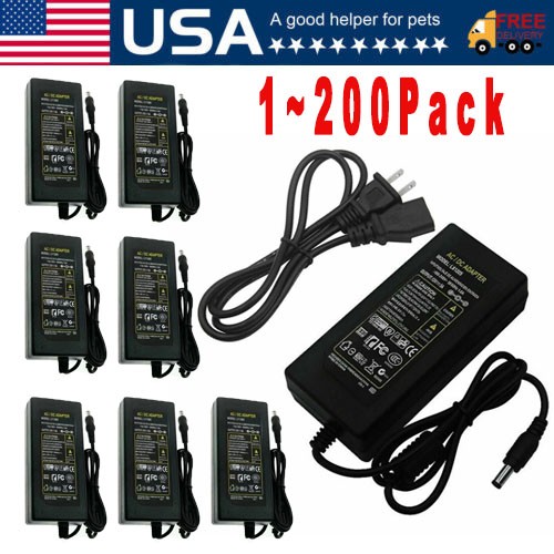 12V 5A 5 AMP 60W DC Power Supply Adapter Transformer LED Strip CCTV PC 5050 USA