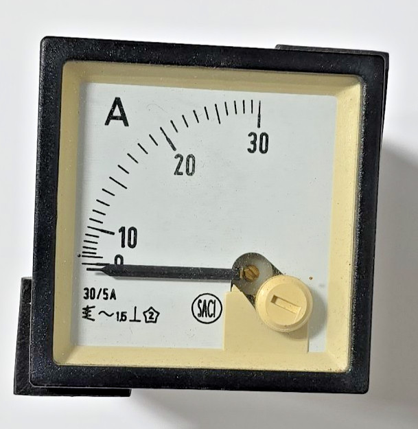 SACI 30/5A Analog Panel Ammeter Industrial Electrical Meter Made In Spain New