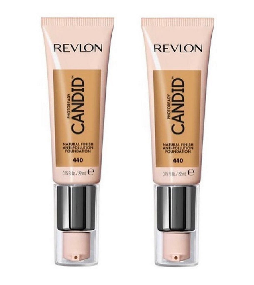 Pack of 2 Revlon PhotoReady Candid Natural Finish Foundation, Caramel 440