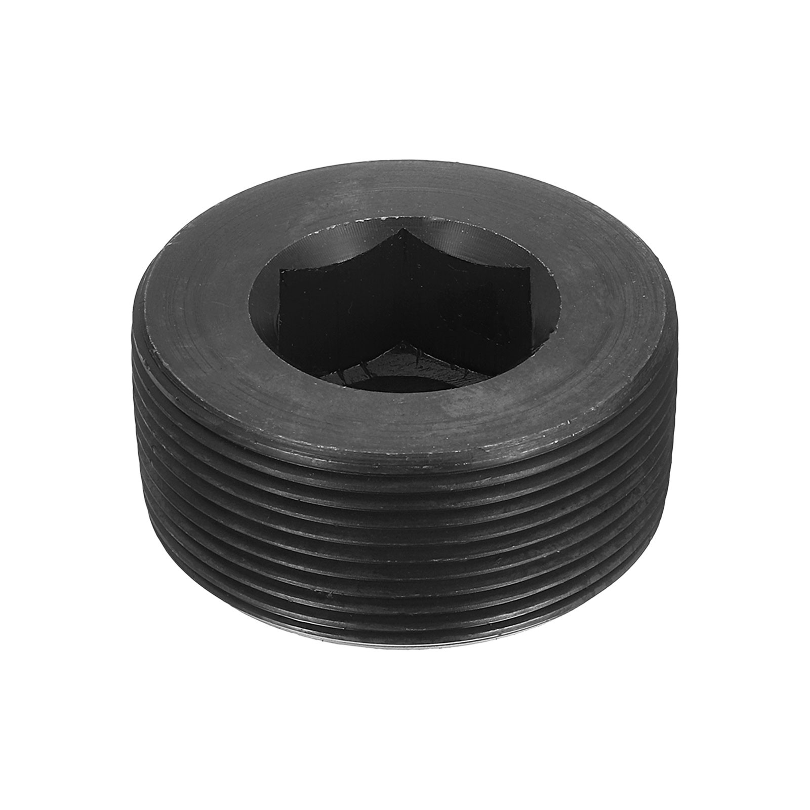 1Pcs Socket Pipe Plug, PT 2"Carbon Steel Hex Thread Pipe Caps, Black