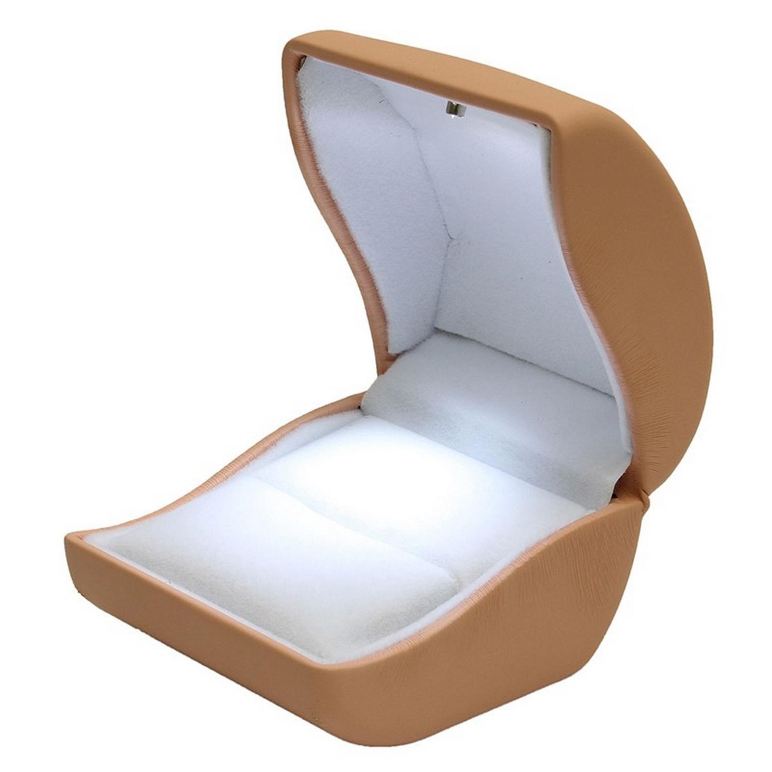 Beige Ring Box With LED Lighting