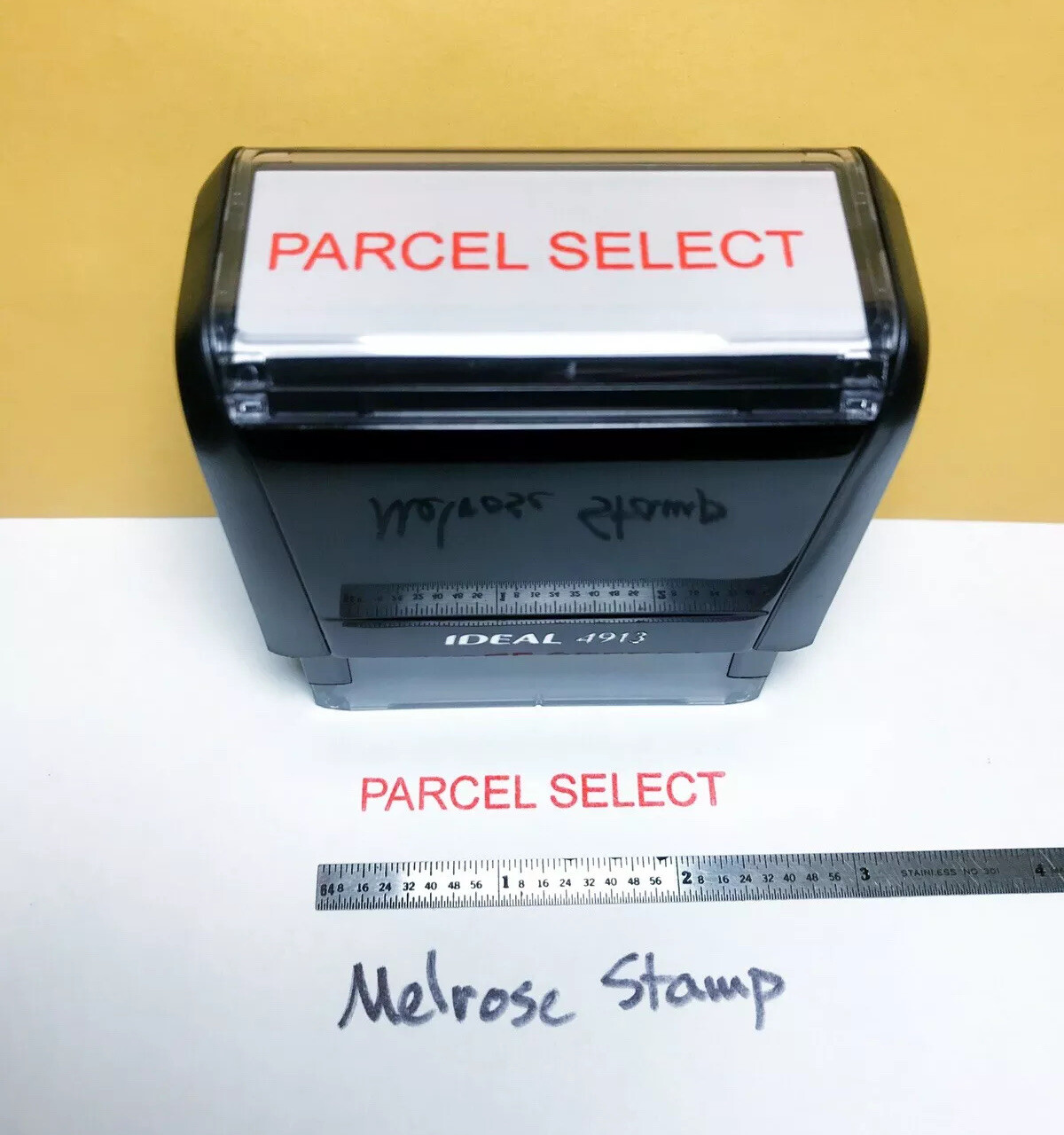 Parcel Select Rubber Stamp Red Ink Self Inking Ideal 4913