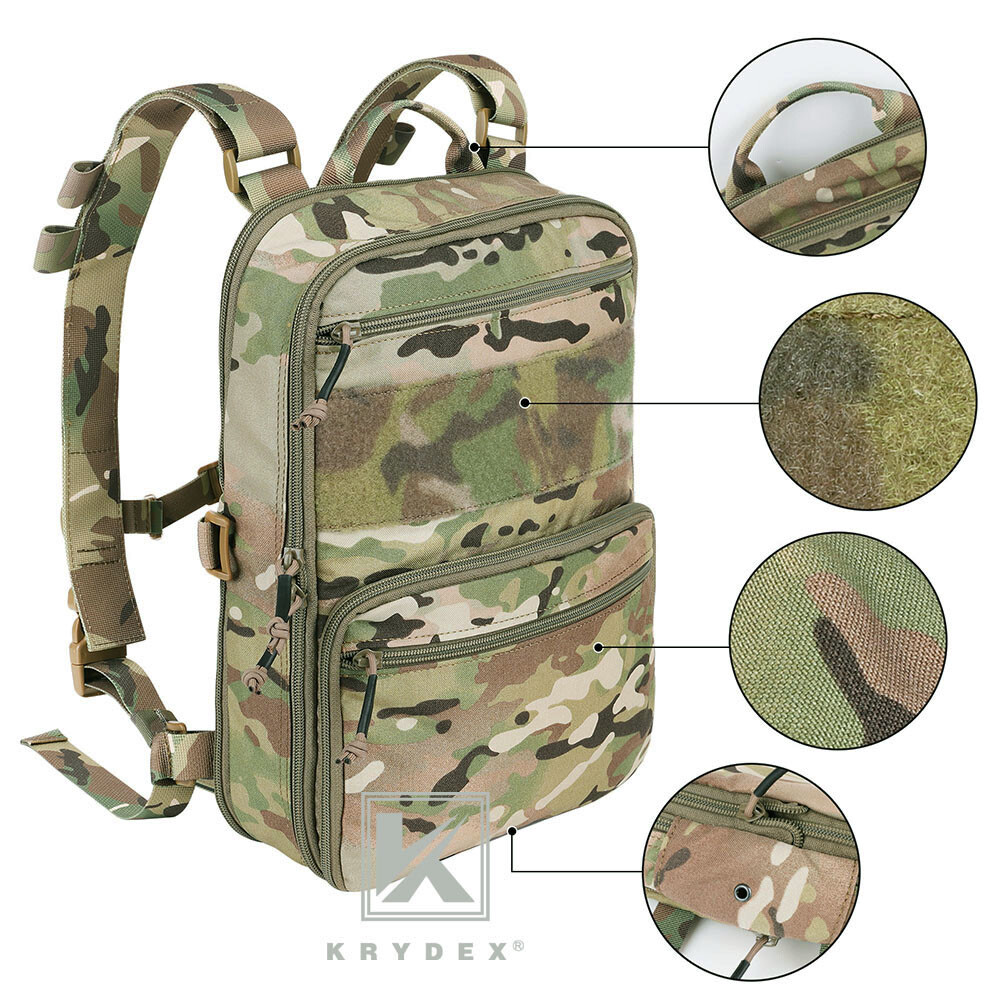 KRYDEX D3CR Chest Rig Harness Mag Pouches & D3 Flatpack Backpack MOLLE Rucksack