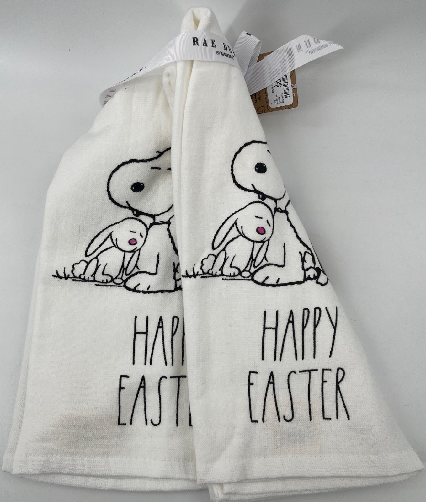 Peanuts - Snoopy Happy Easter Set of 2 Dish Towels (Rae Dunn)