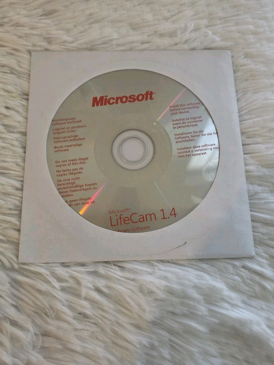 Microsoft LifeCam 1.4 Webcam Installation Software CD-ROM