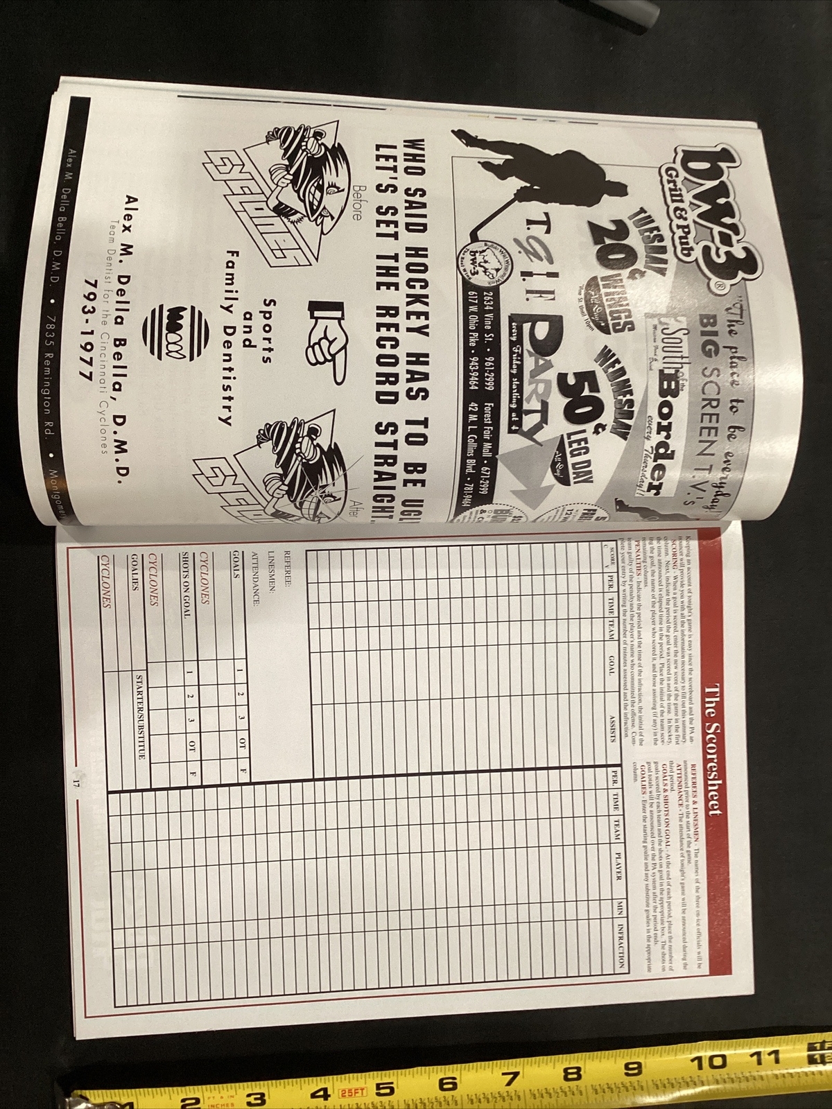 1996-1997 Cincinnati Cyclones Hockey Program