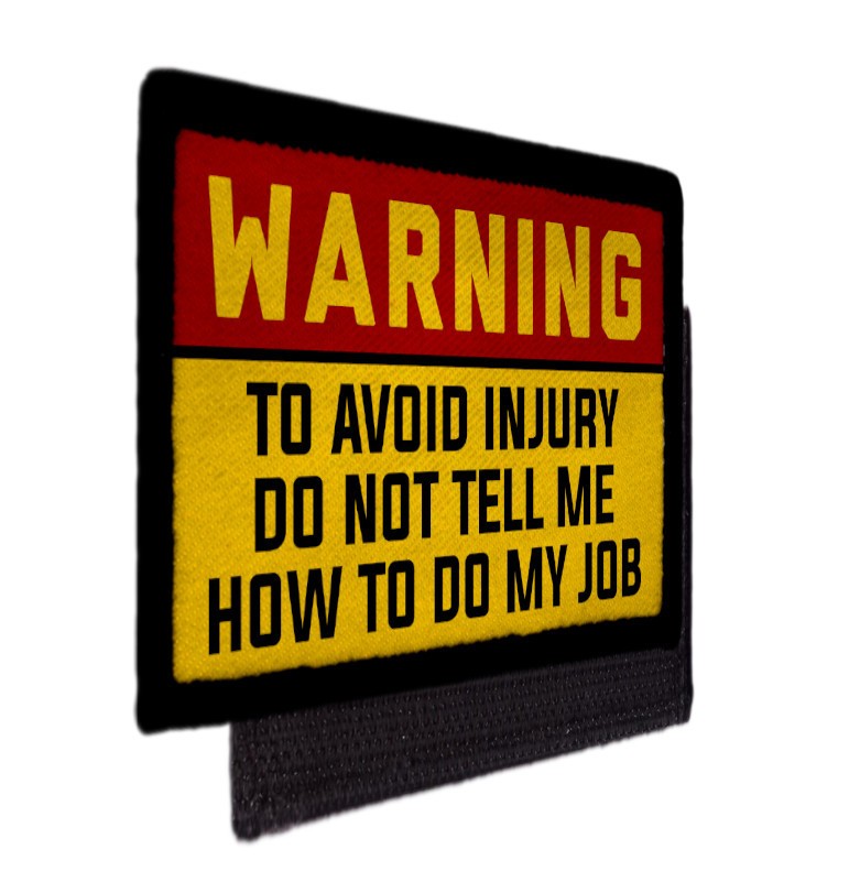 To Avoid Injury Don't Tell me What to Do Patch Morale Army Hook [sub]