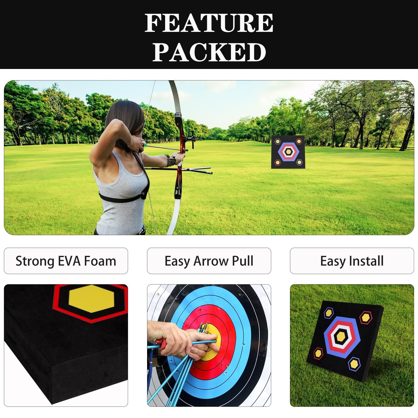 LWANO 20 inch High Density Foam Archery Target