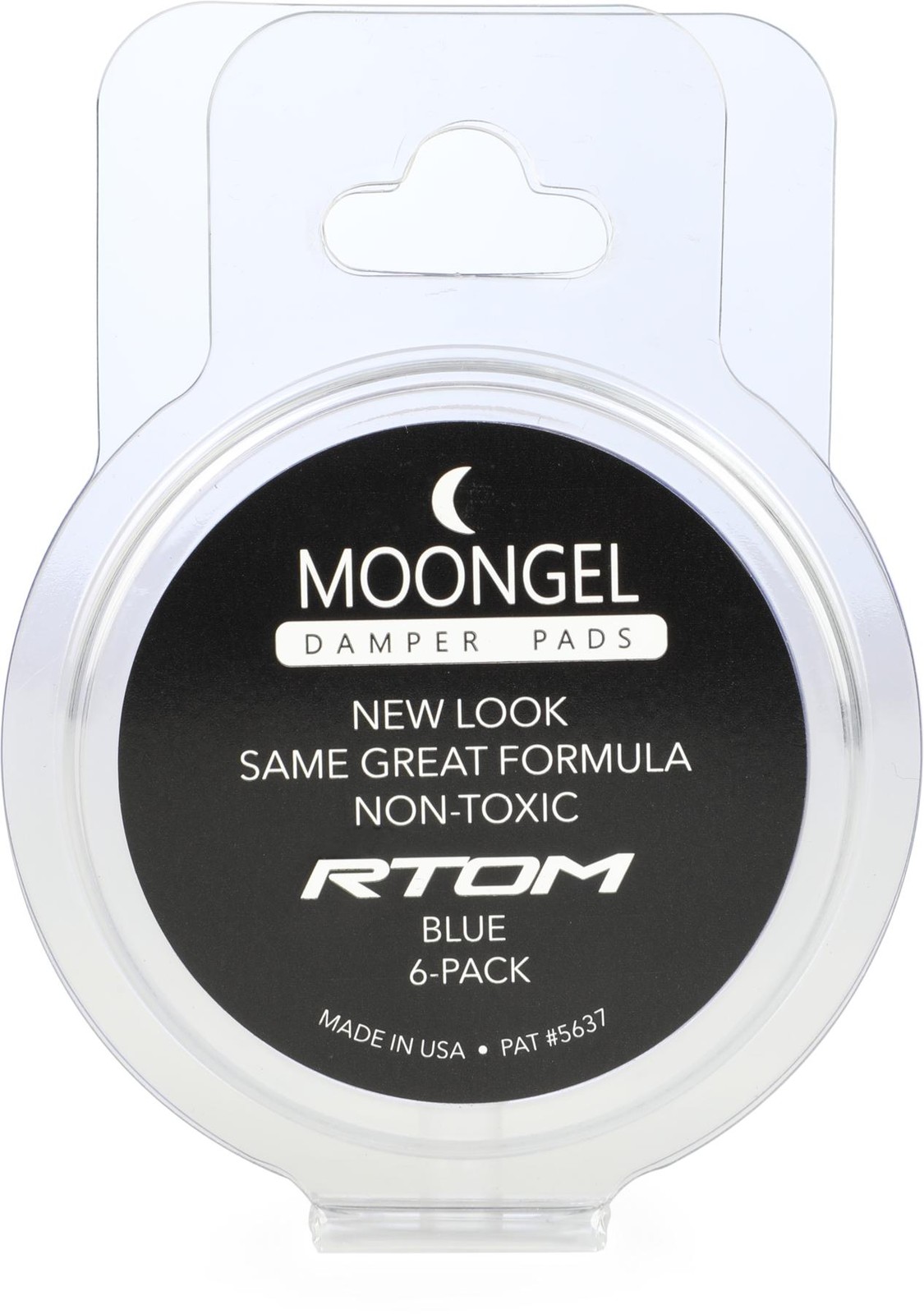 RTOM Moongel Drum Damper Pads - Blue (6-pack) (6-pack) Bundle