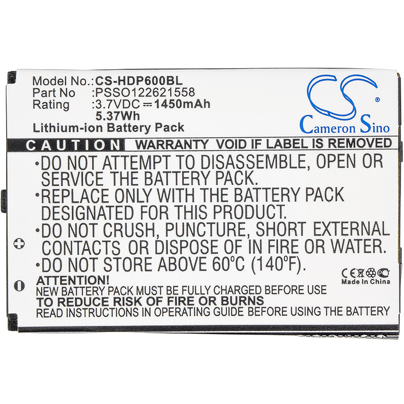 1450mAh Battery for Handheld 6000,6000LU1,Dolphin 6000;P/N: PSSO122621558,5.37Wh