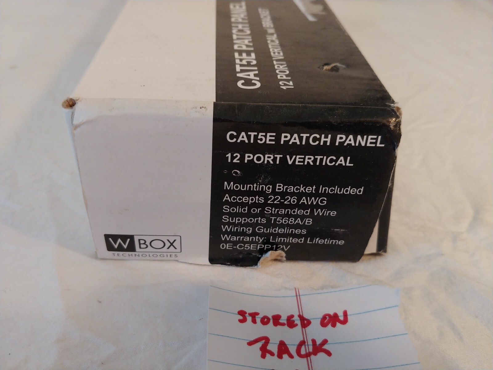 WBox 0e-c5epp12v Cat 5e Patch Panel 12 Port Vertical Mount