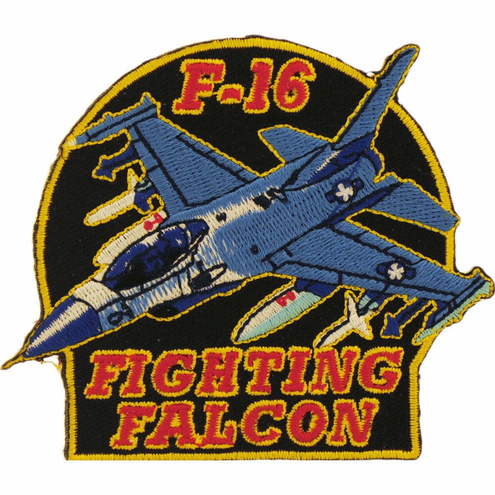 AIR FORCE F-16 FIGHTING FALCON Embroidered Shoulder Patch 4-1/2" (0454)