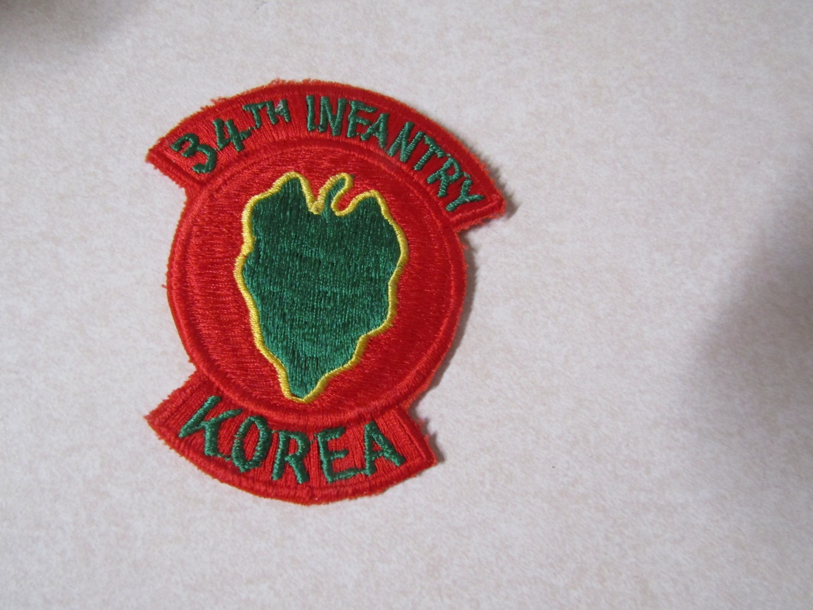 MILITARY PATCH MUCH OLDER 34TH INFANTRY DIVISION KOREA