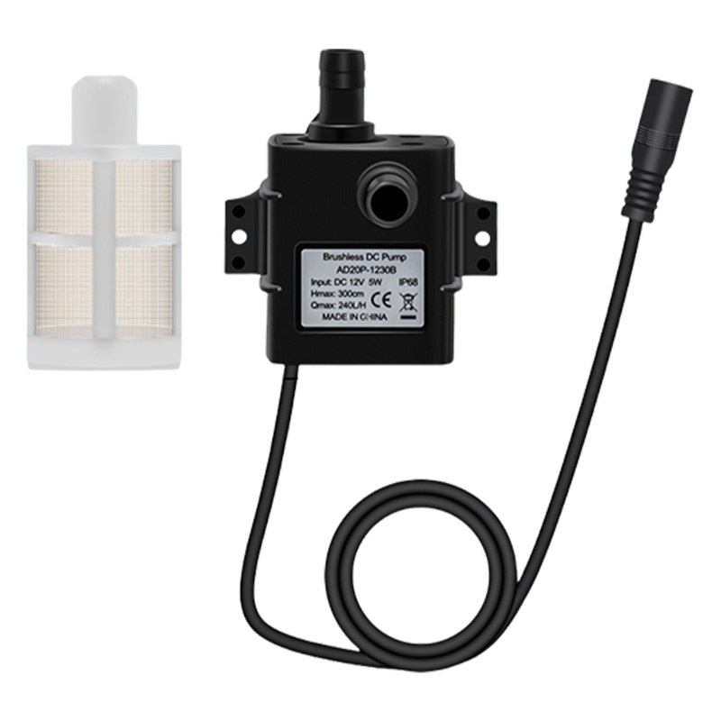 DC12V Submersibles Aquarium Pump with Filter 240L/H Solar Water Pump Easy to Use