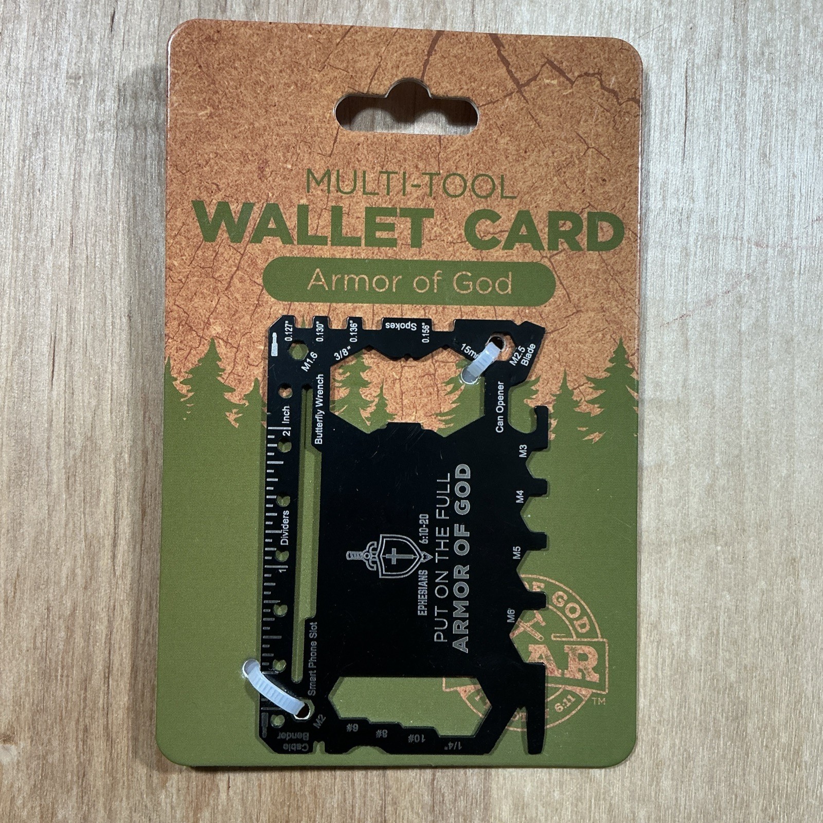 Wallet Multitool Armor of God Ephesians 6:10-20 Survival Card Tool