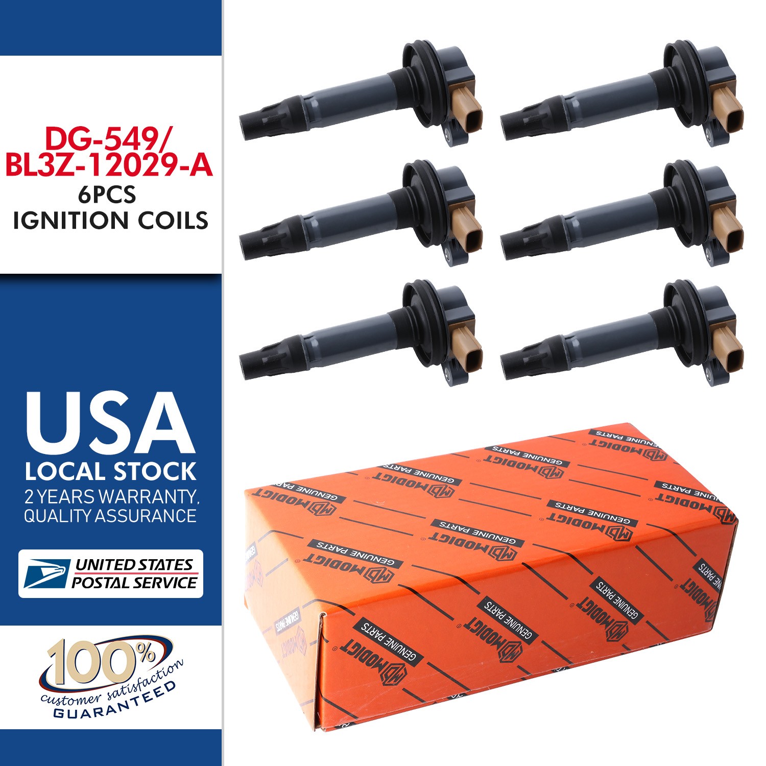 6pcs For Motorcraft Ignition Coil OEM DG-549 For Ford F150 3.5L BL3Z-12029-A