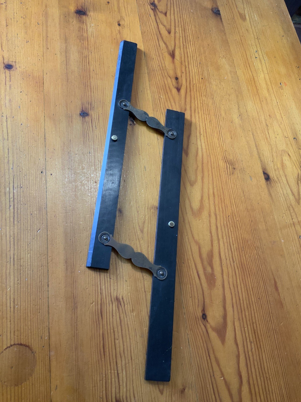 ANTIQUE EBONY AND BRASS 15” PARALLEL RULER
