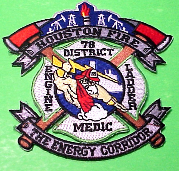 HOUSTON TEXAS  78 DISTRICT MEDIC  TX  4"  FIRE DEPT  PATCH  FREE SHIPPING!!!