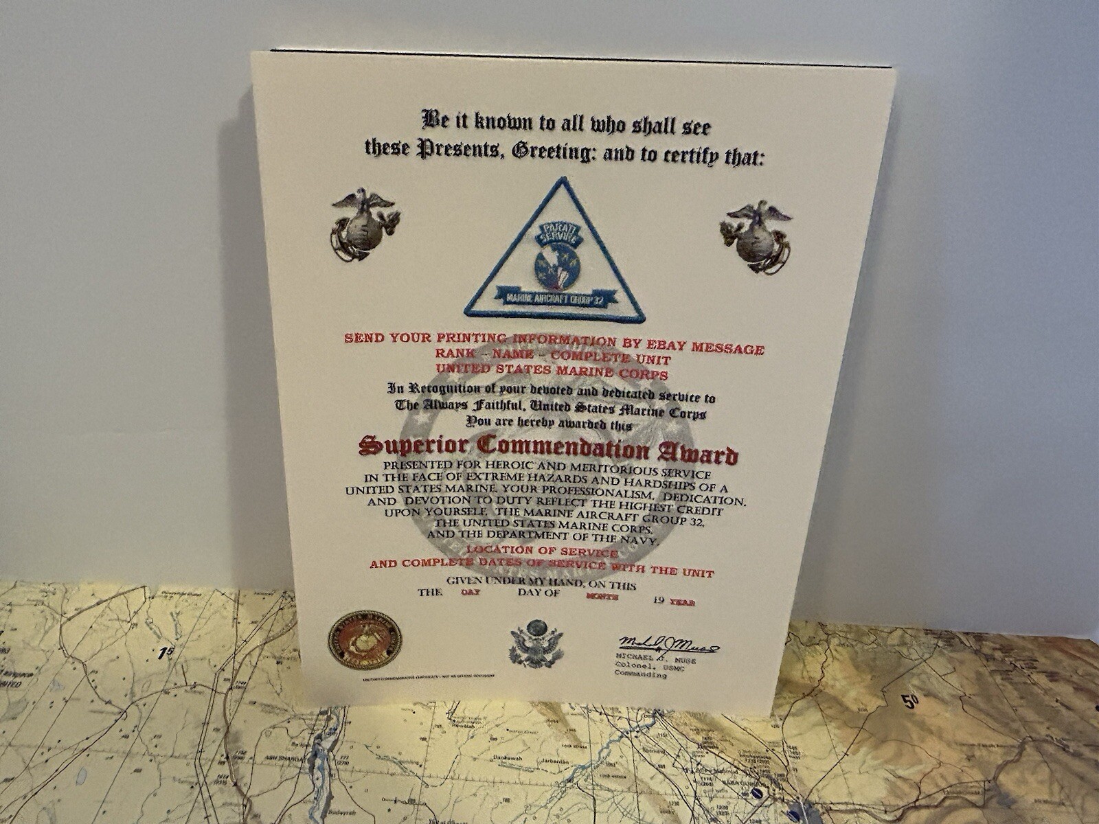 U.S.M.C. / MARINE AIRCRAFT GROUP 32 - SUPERIOR COMMENDATION AWARD
