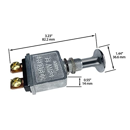 Heavy Duty 75A Push Pull Switch 6-28V DC 12 Volt 75A SPST, 2 Position On-Off,