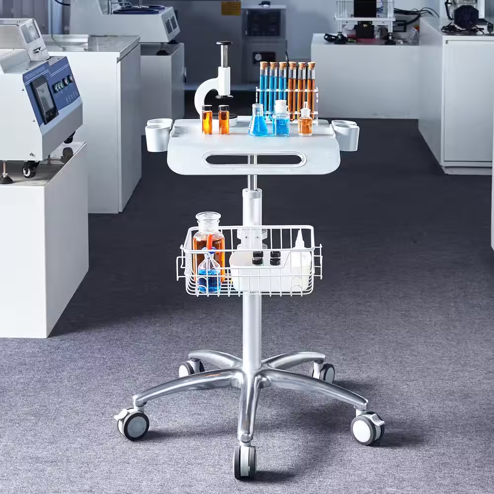 Medical Cart, Salon Cart with Wheels, Mobile Trolley Cart Height Adjustable,Roll