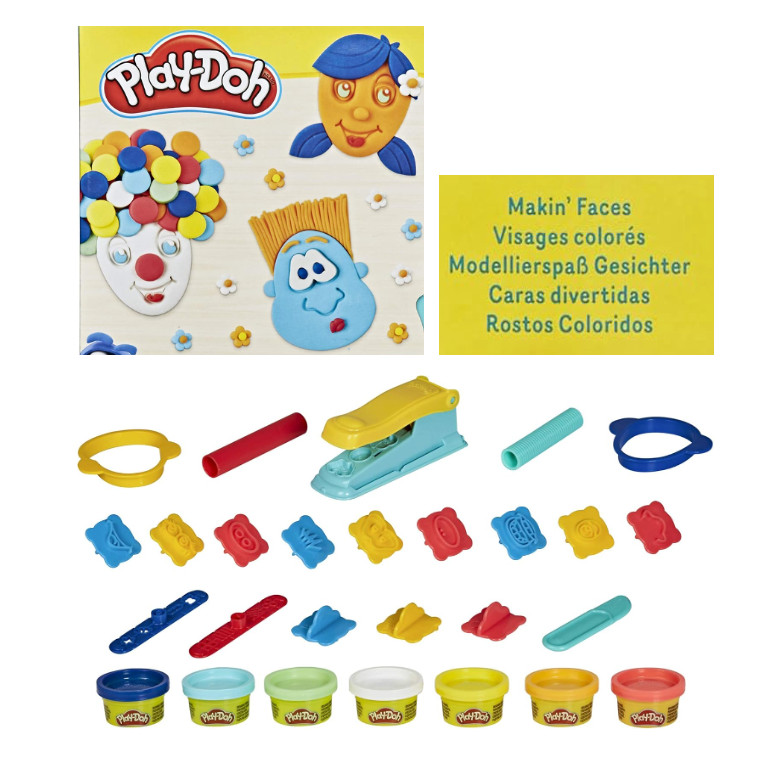 Play-Doh Makin' Faces Create It Kit, 7 Non-Toxic Colors, 20 Pieces