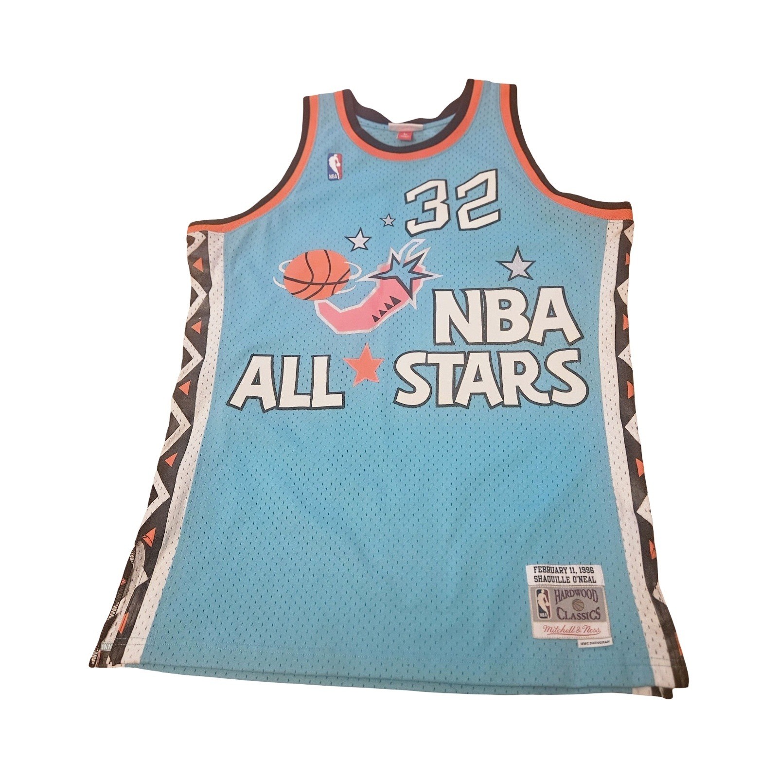 Mitchell & Ness Shaquille O'Neal 1996 NBA All Star Jersey Teal Mens Large 32