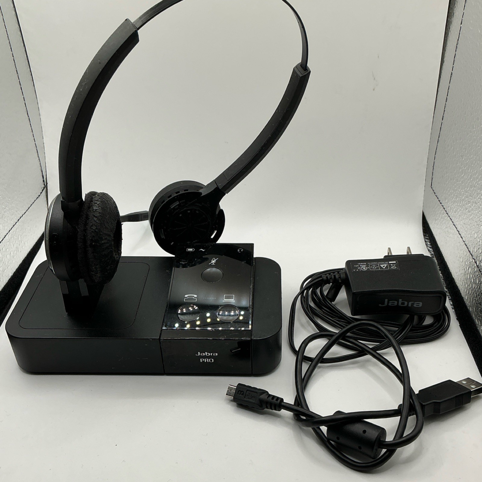 Jabra PRO 9450 Duo Headband Headsets Wireless Noise Canceling Headset - Black