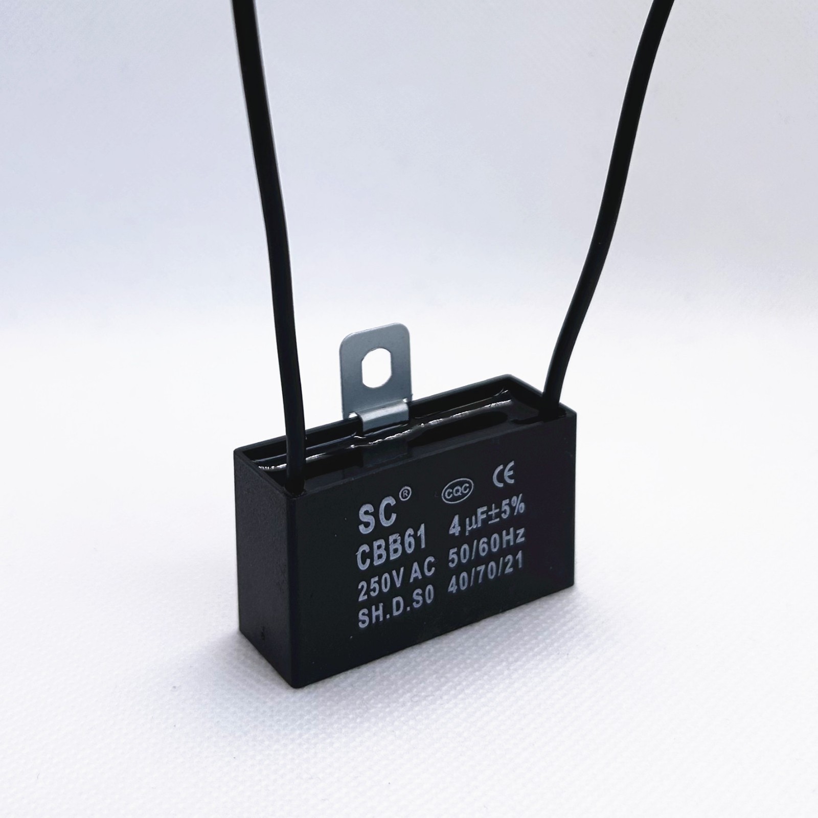 CBB61 4mfd 4uf  4.0uF 4 uF 250V AC Ceiling Fan MOTOR START Capacitor 2 WIRES
