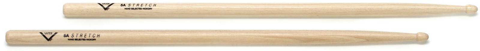 Vater American Hickory Drumsticks - 5A Stretch - Wood Tip (3-pack) Bundle
