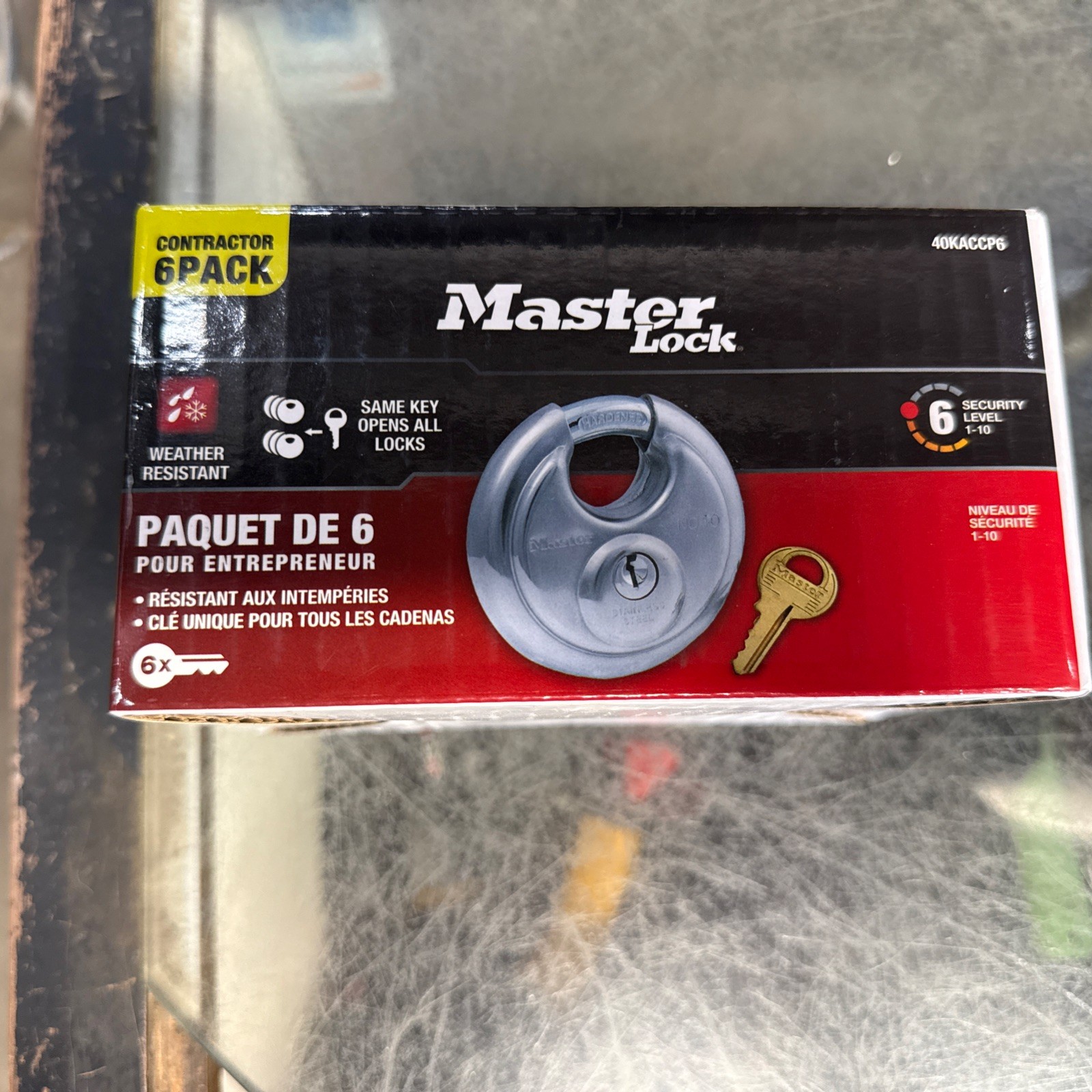 6 Pack Master Lock Heavy Duty Same Key Round Series No40 Padlocks 40KACCP6