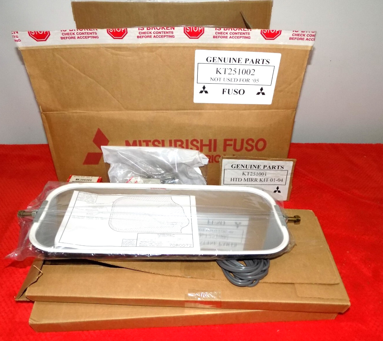 GENUINE Mitsubishi Fuso Heated Mirror Kit KT251001 VELVAC 708002