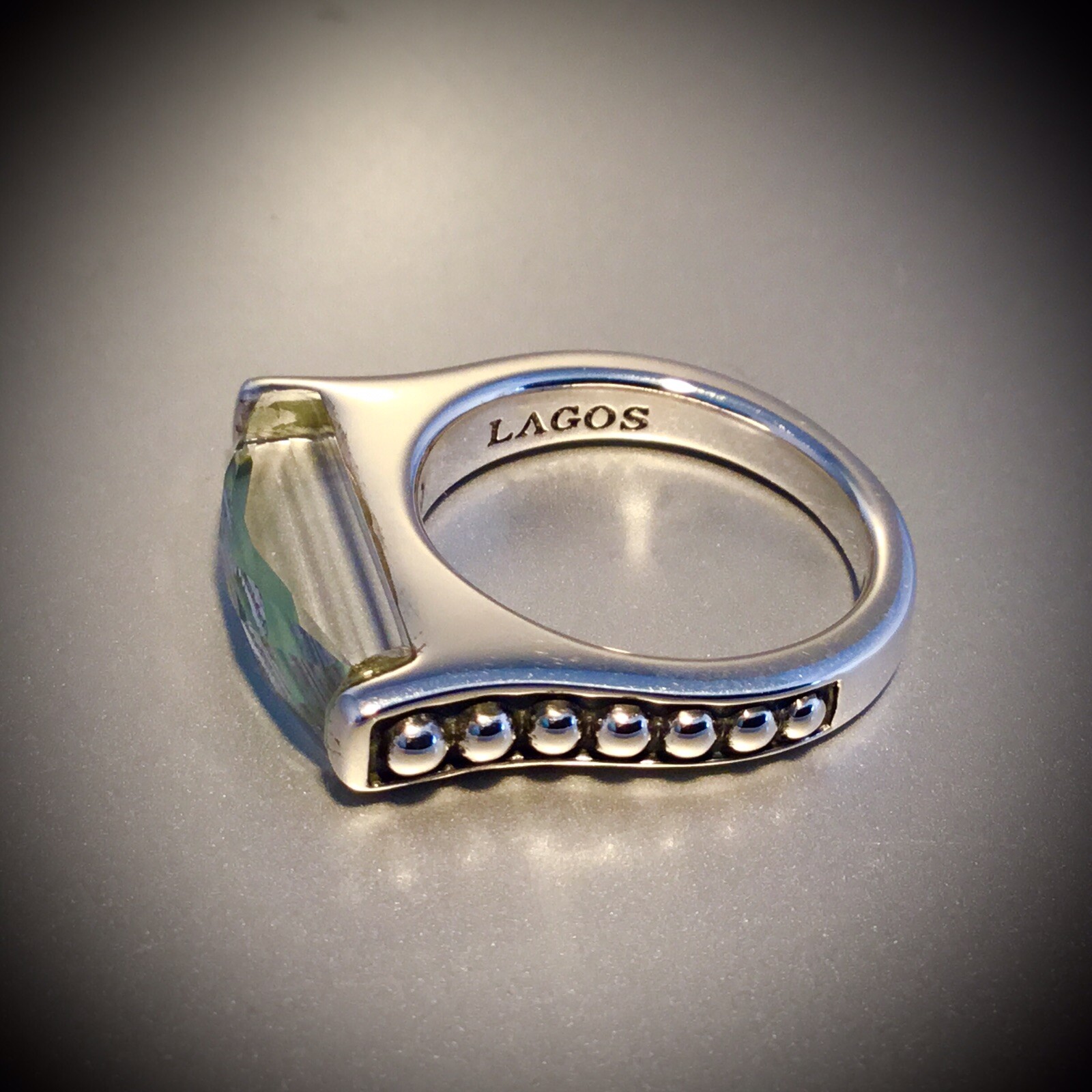 NWT LAGOS STERLING SILVER MAYA STONE STACK RING SIZE 7