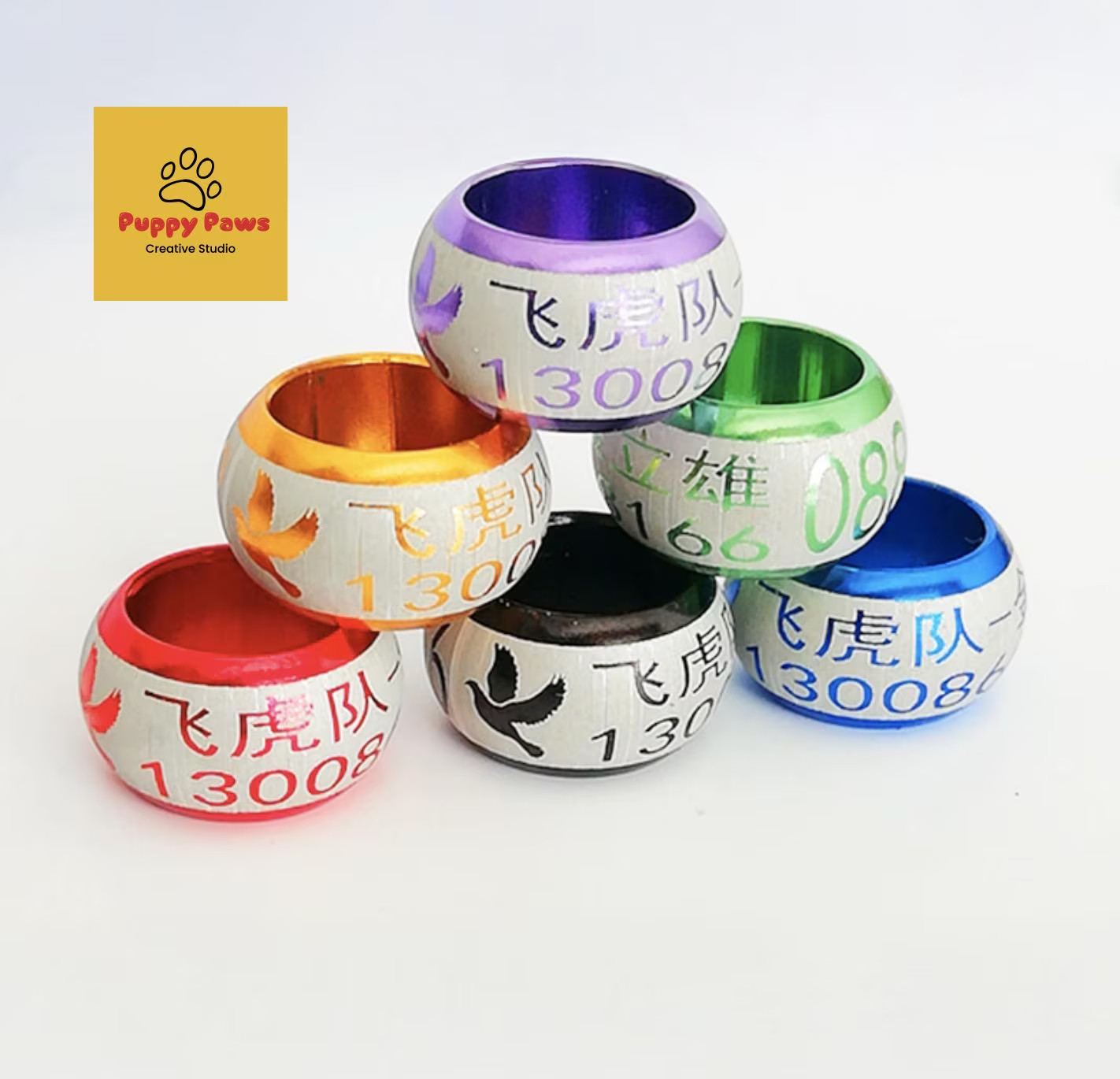 Engraving Free Custom Pigeon Leg Bands | Homing Pigeon ID Rings 8mm 10 11 12mm