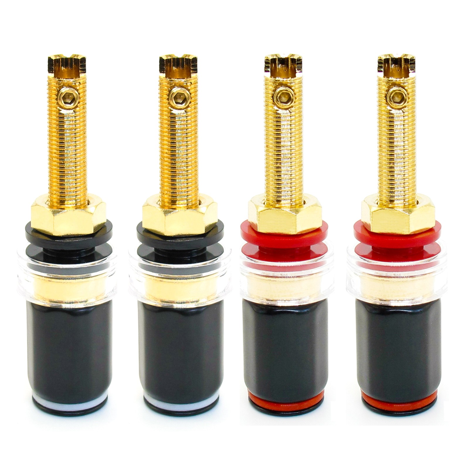 4pcs High Quality Pure Copper HiFi Amplifier Speaker Terminal Binding Post 65mm