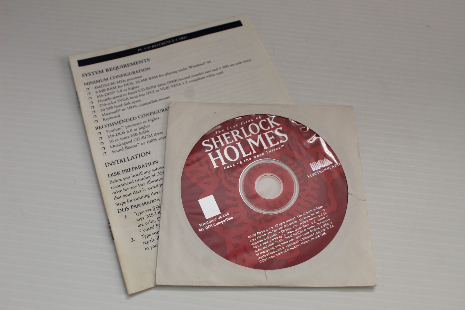 The Lost Files of Sherlock Holmes: The Case of the Rose Tattoo for Windows 95
