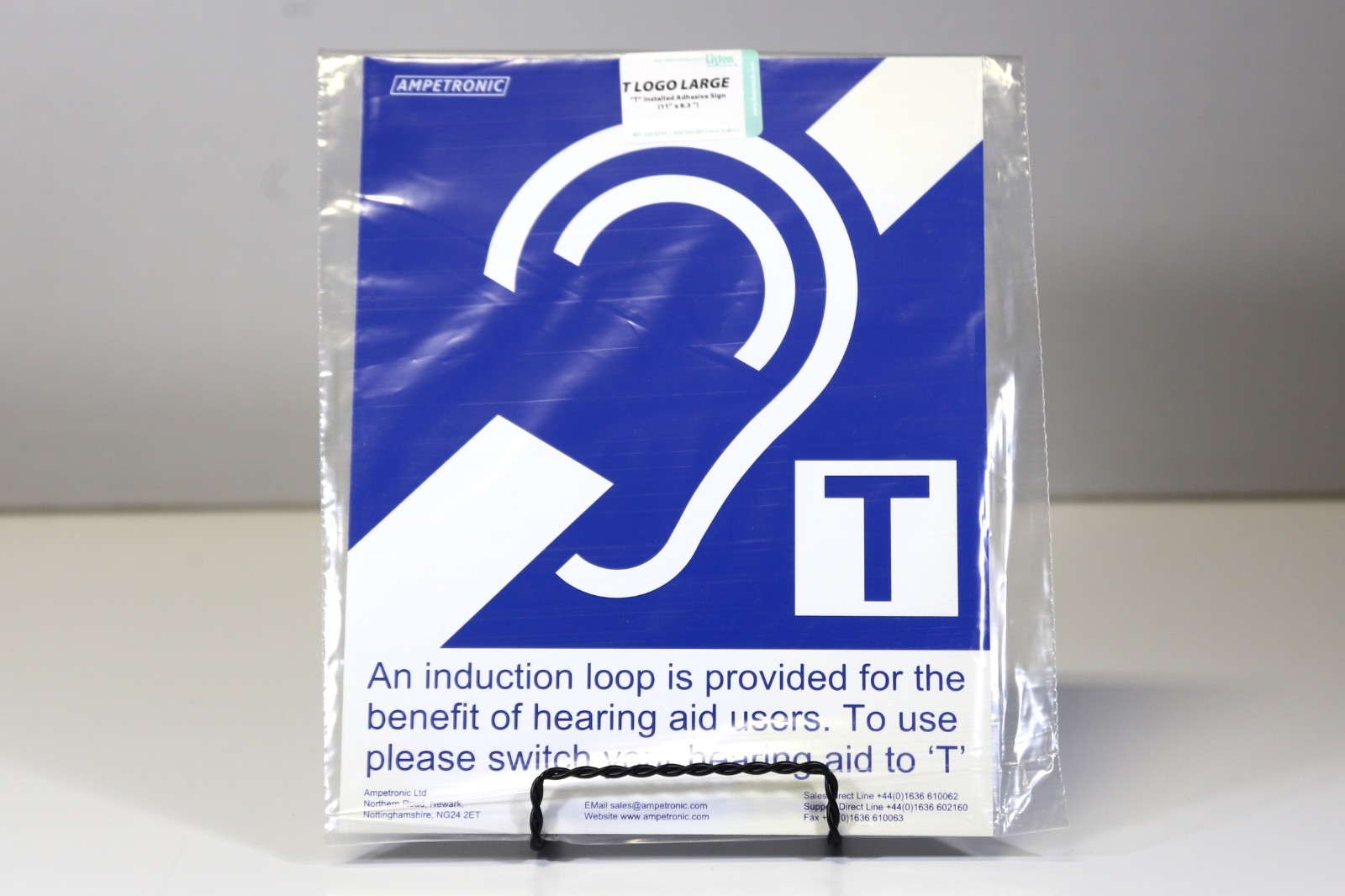Ampetronic T LOGO LARGE "T" Installed Adhesive Sign (11" x 8.3") Open Box
