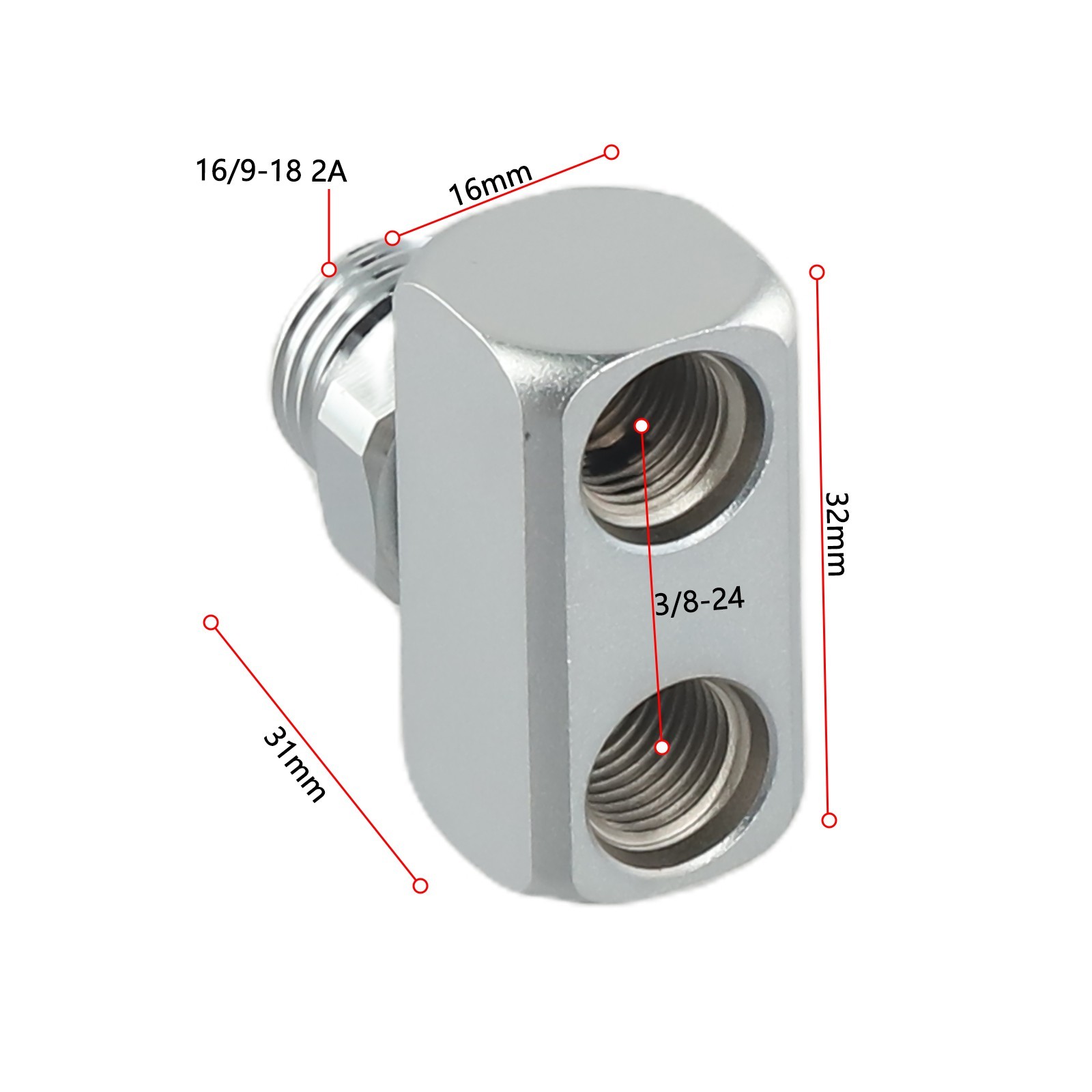 Quality Thread Adapter Hose Adapter Plitter Regulator 1 To for 2 LP Thread