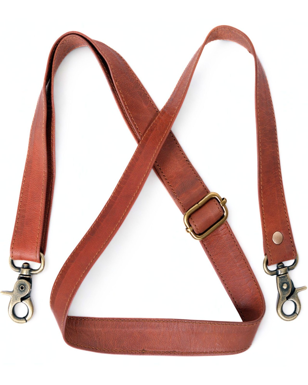 Genuine Brown Leather Purse Straps Replacement Crossbody - 59 inches,