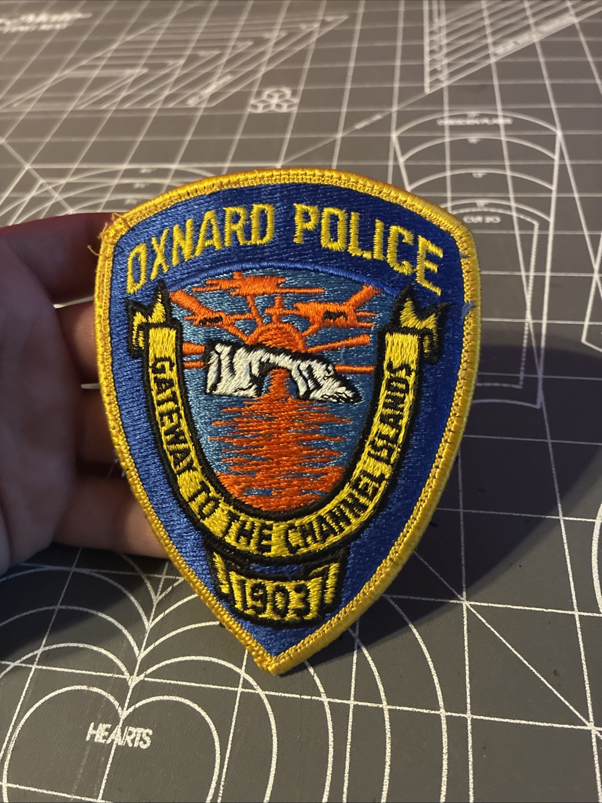 Vintage Oxnard Police Gateway To The Channel Islands 1903 Patch
