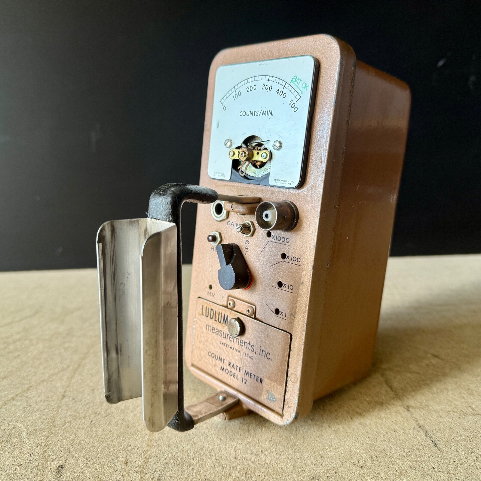 Ludlum Measurements Count Rate Meter Model 12 Vintage Radiation Meter