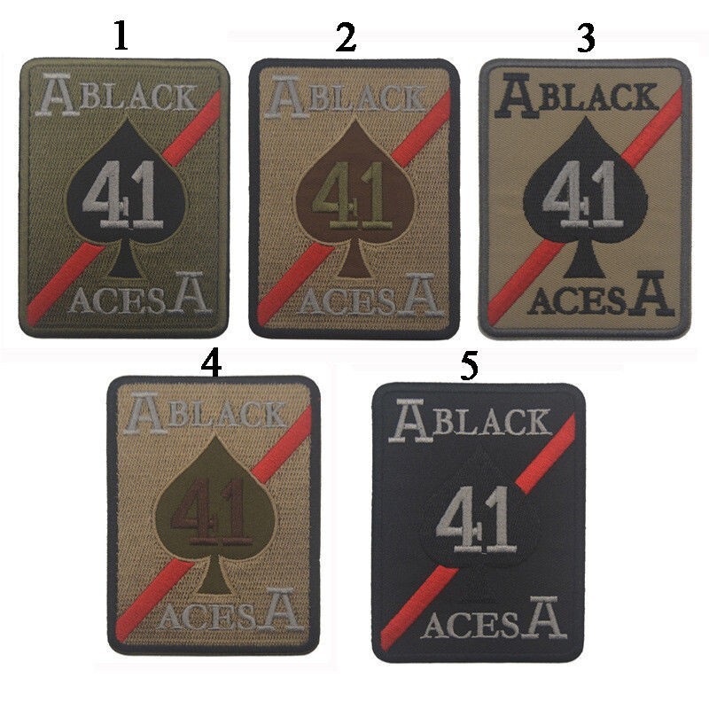 5PCS NAVY VFA-41 1995 FIRST TO FIGHT BLACK ACES A TACTICAL HOOK LOOP PATCH BADGE