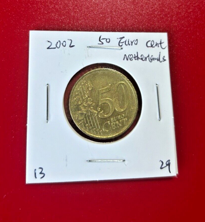 2002 50 EURO CENTS NETHERLANDS COIN - NICE WORLD COIN !!!