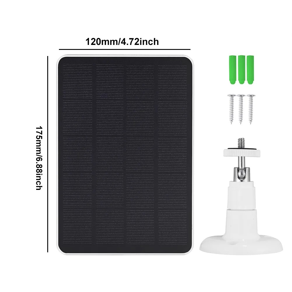4W/5V Solar Panel For Outdoor Ring Spotlight Camera Security Cam Battery Charge